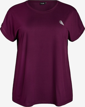 purpurinė Zizzi Sportiniai marškinėliai 'ABASIC': priekis
