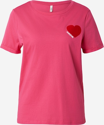 ONLY Shirt 'ONLVICA' in Pink: front