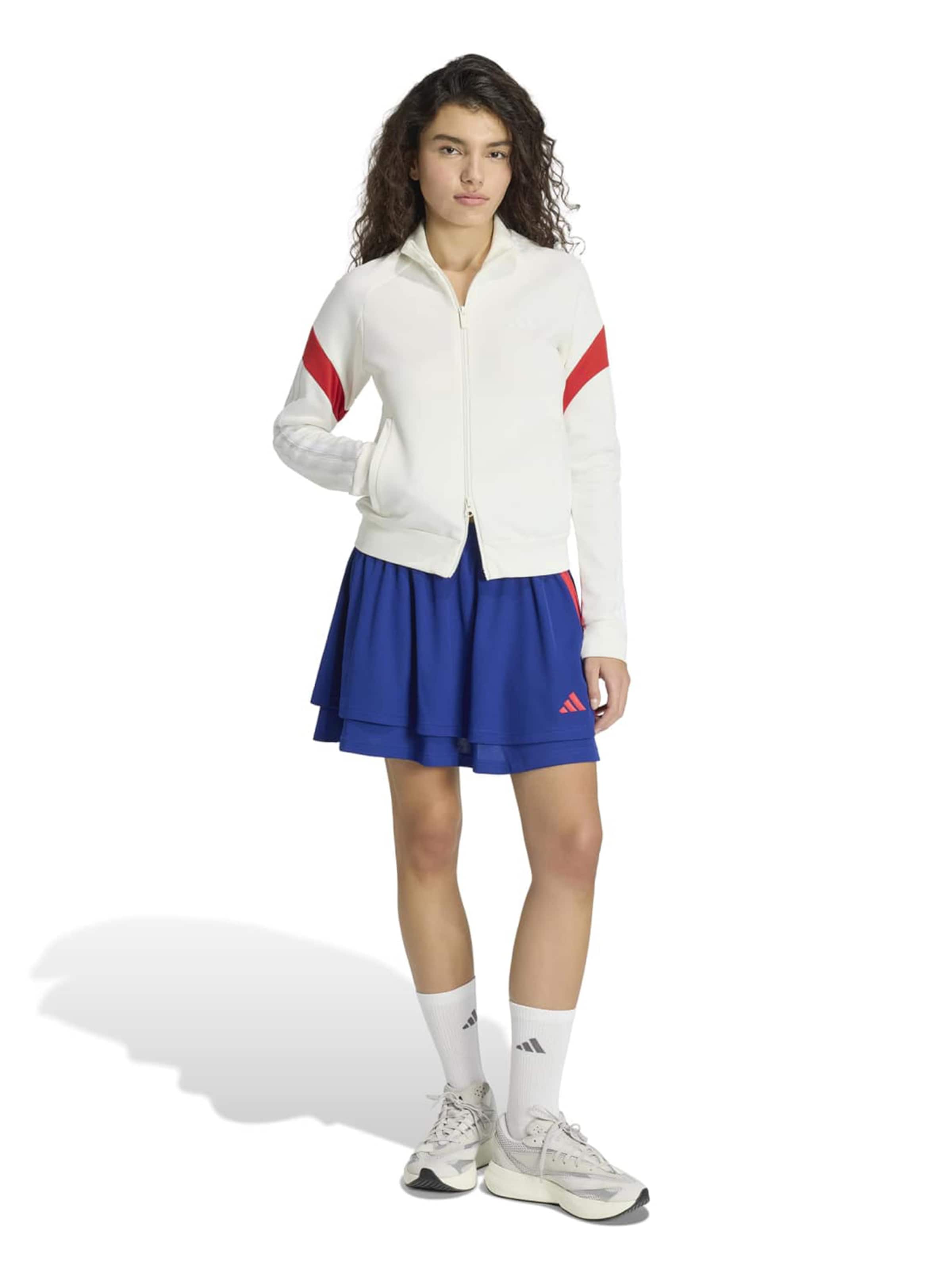 Bluză cu fermoar sport 'House Of Tiro' de la ADIDAS SPORTSWEAR pe alb