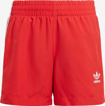 ADIDAS ORIGINALS Board Shorts 'Adicolor 3-Stripes' in Red: front