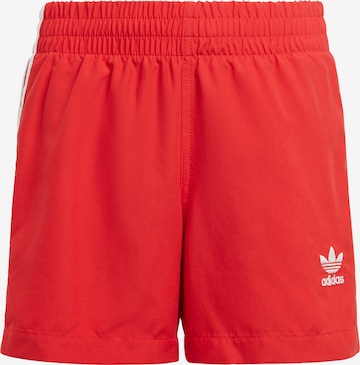 ADIDAS ORIGINALS Board Shorts 'Adicolor 3-Stripes' in Red: front