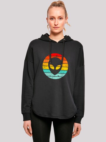 F4NT4STIC Sweatshirt 'Alien Retro Sonnenuntergang' in Zwart: voorkant