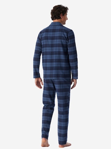 SCHIESSER Pyjama lang 'Selected Premium Warming'‌‌‌‌‌‌‌‌ in Blau