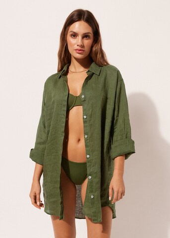 CALZEDONIA Shirt Dress in Green