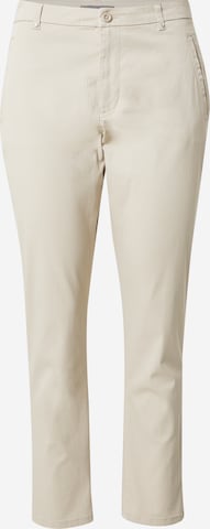 ONLY Carmakoma Slimfit Chinohousut 'CARSURA' värissä beige: etupuoli