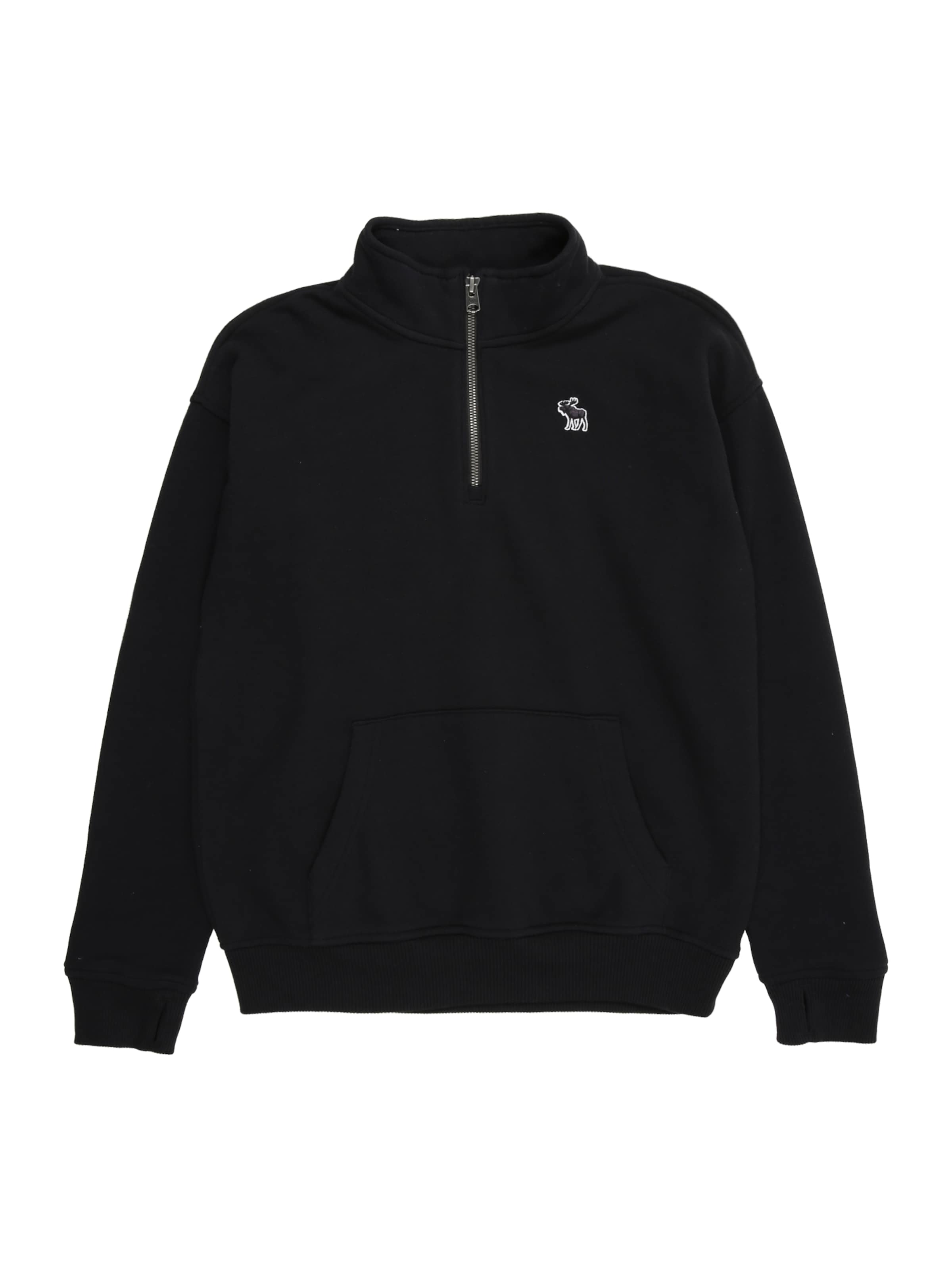 Bluză de molton 'ESSENTIAL' de la Abercrombie & Fitch pe gri: față