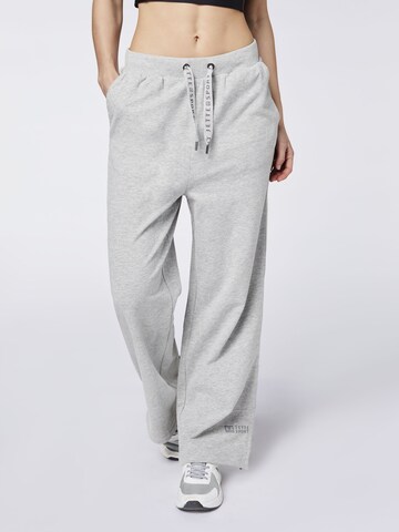 Jette Sport Wide leg Pants in Grey: front