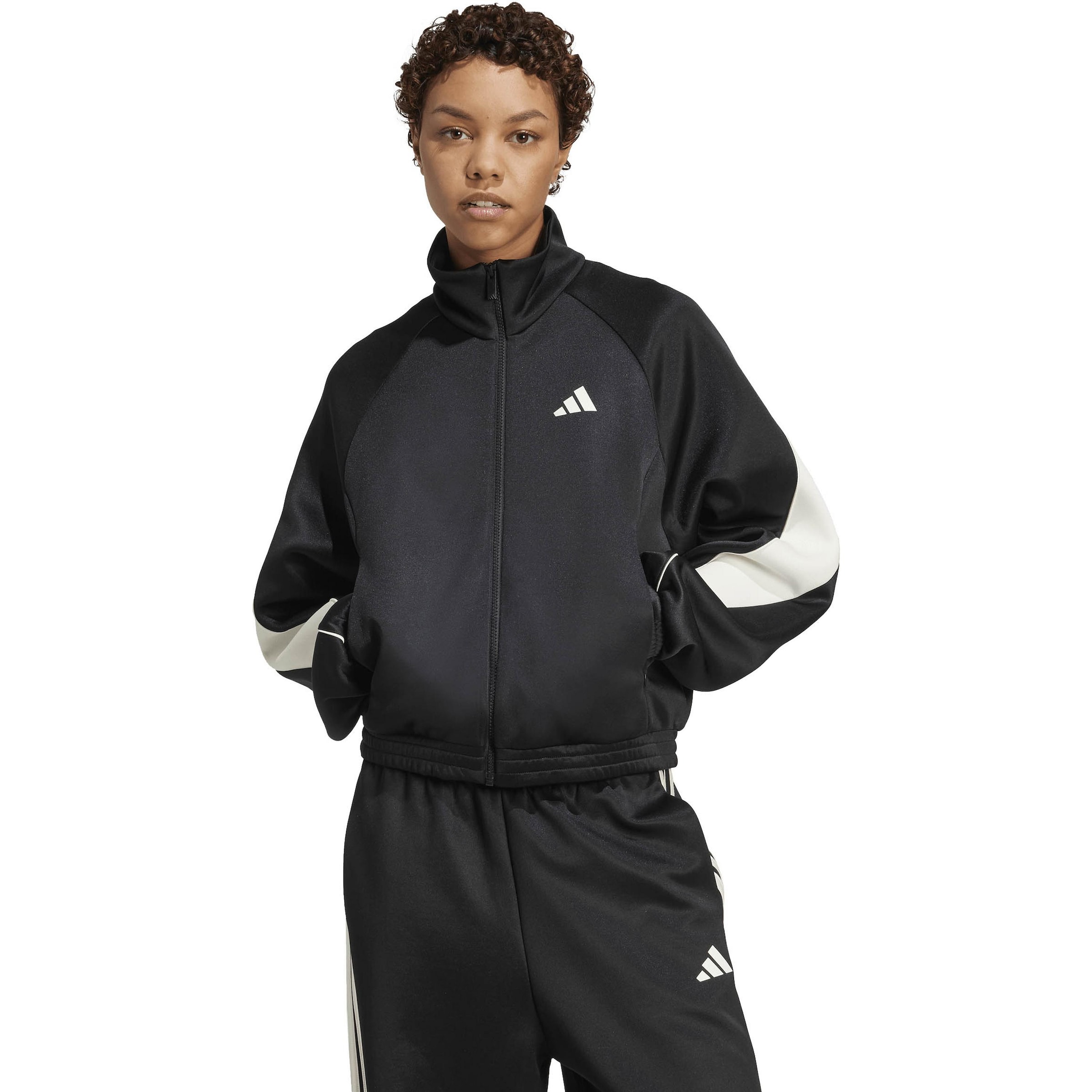 ADIDAS SPORTSWEAR Jakna za trening 'Stadium' | črna barva: sprednja stran