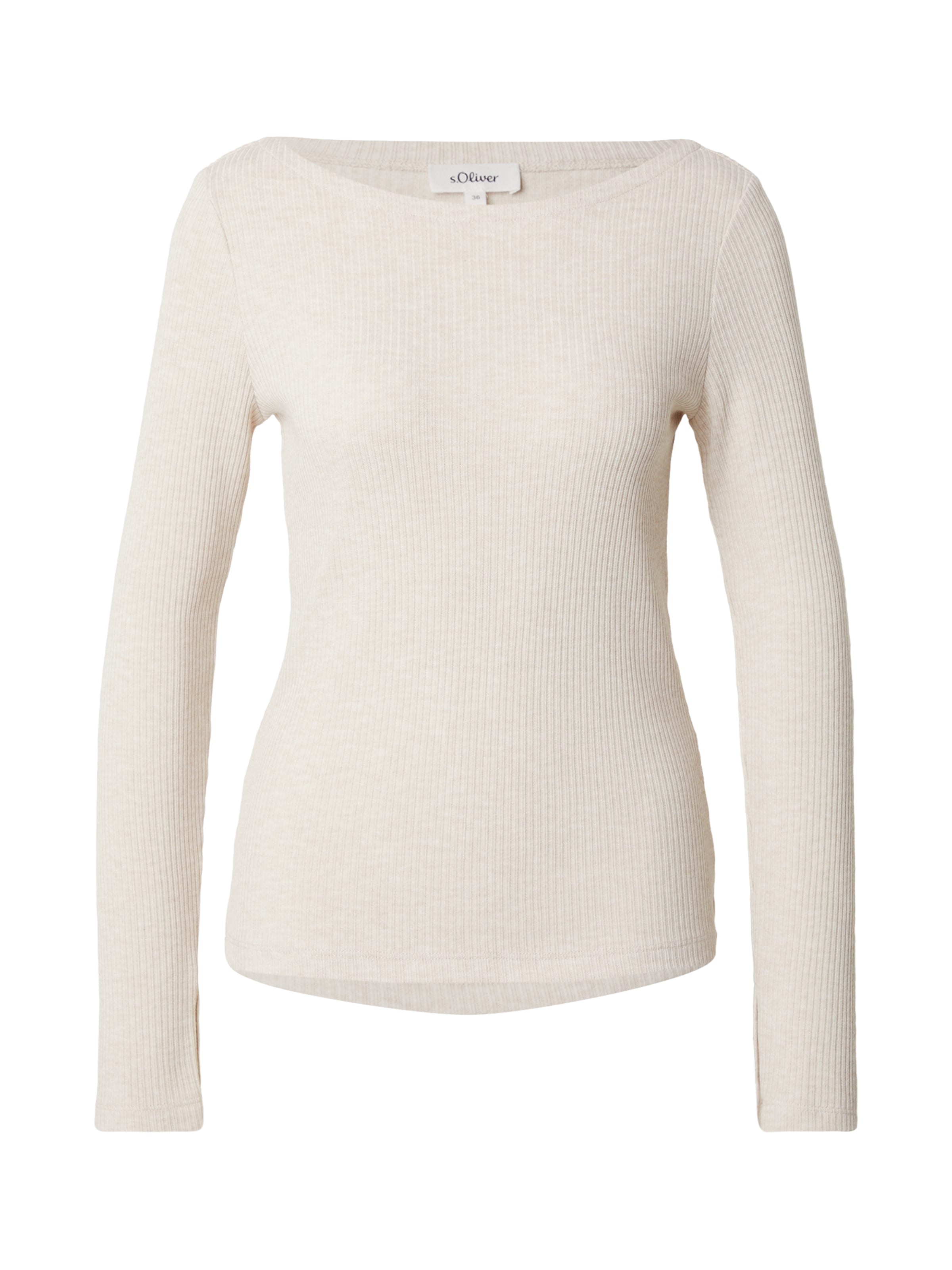 s.Oliver Shirt in Beige: voorkant