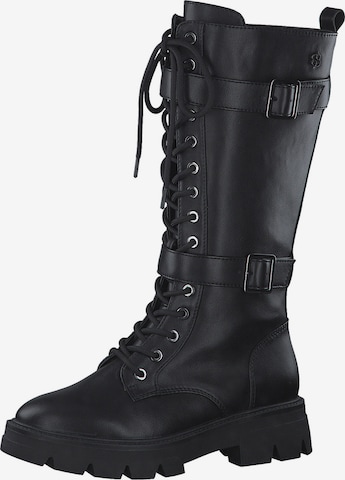 s.Oliver - Botas con cordones en negro: frente