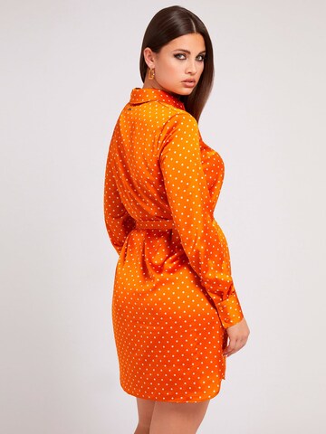 GUESS Shirt Dress in Orange