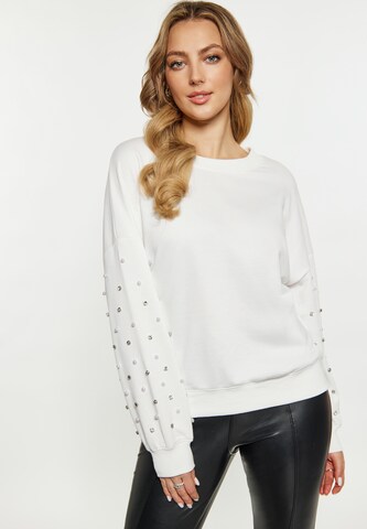 faina Sweatshirt in Wit: voorkant