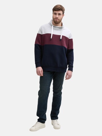 TOM TAILOR Men + Sweatshirt in Blauw