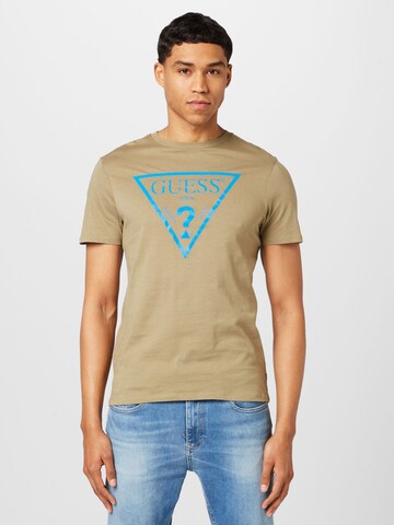 GUESS - Camisa em verde: frente