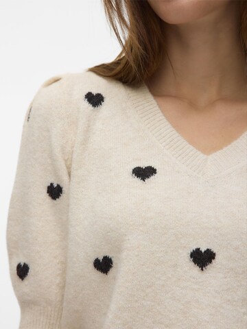 VERO MODA Trui 'VMDoffy' in Beige