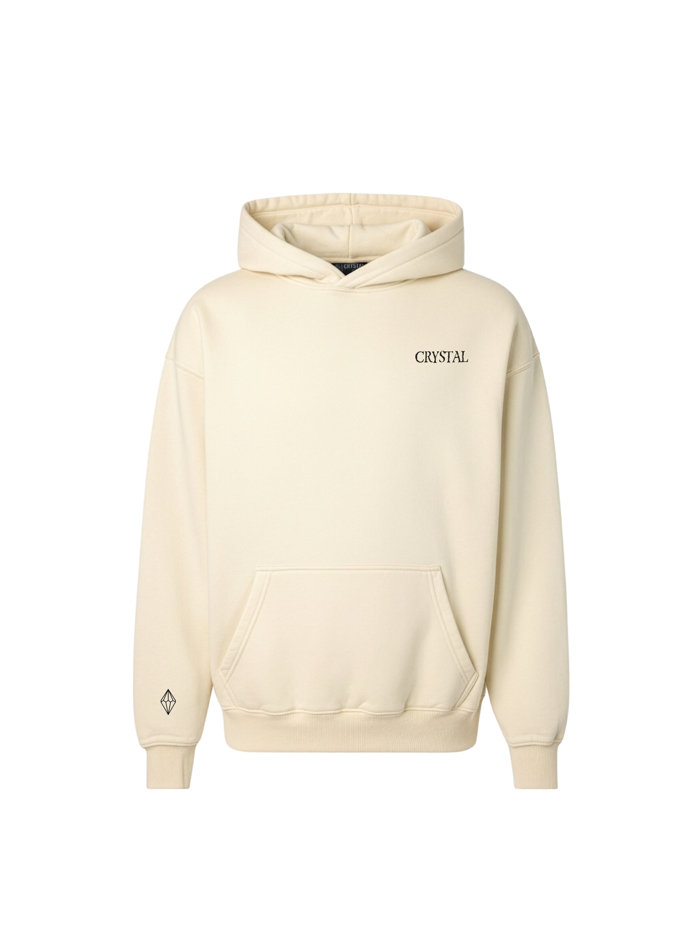 Crystal Paris Sweatshirt 'Rich' in Wit: voorkant