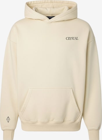 Crystal Paris Sweatshirt 'Rich' in Wit: voorkant