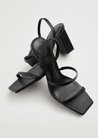 MANGO Strap Sandals 'Trini' in Black