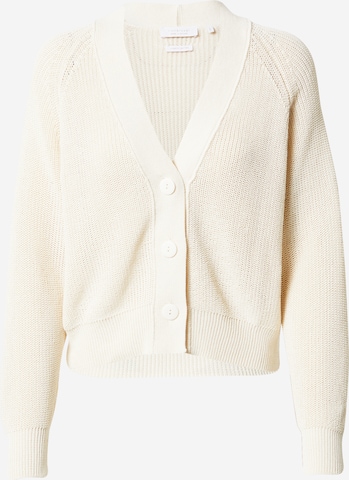 Rich & Royal Knit Cardigan in White: front