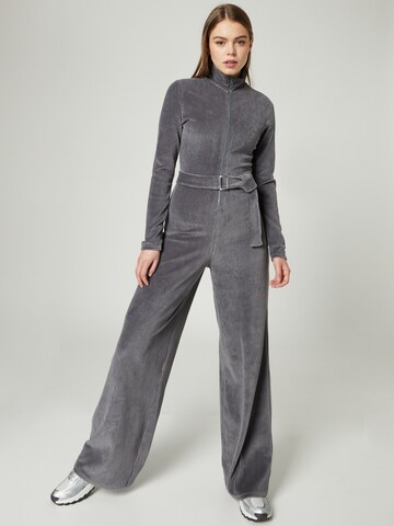 VIERVIER Jumpsuit 'Clara' in Grijs: voorkant