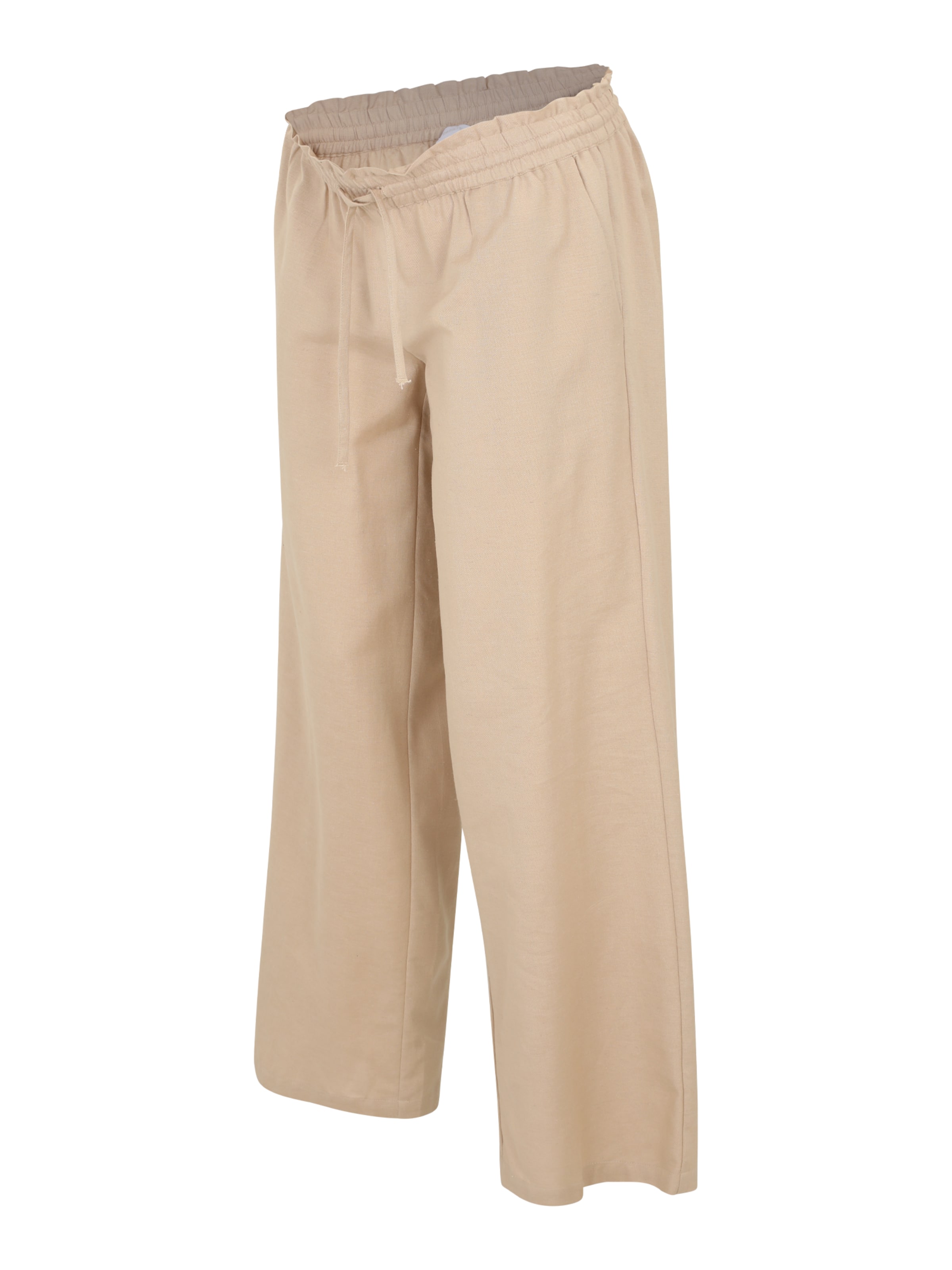 MAMALICIOUS Loosefit Παντελόνι 'MLPetra' σε μπεζ: μπροστά