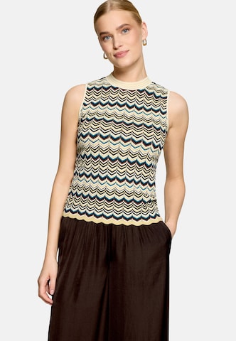 zero Strick-Top mit Muster in Beige: Vorderseite