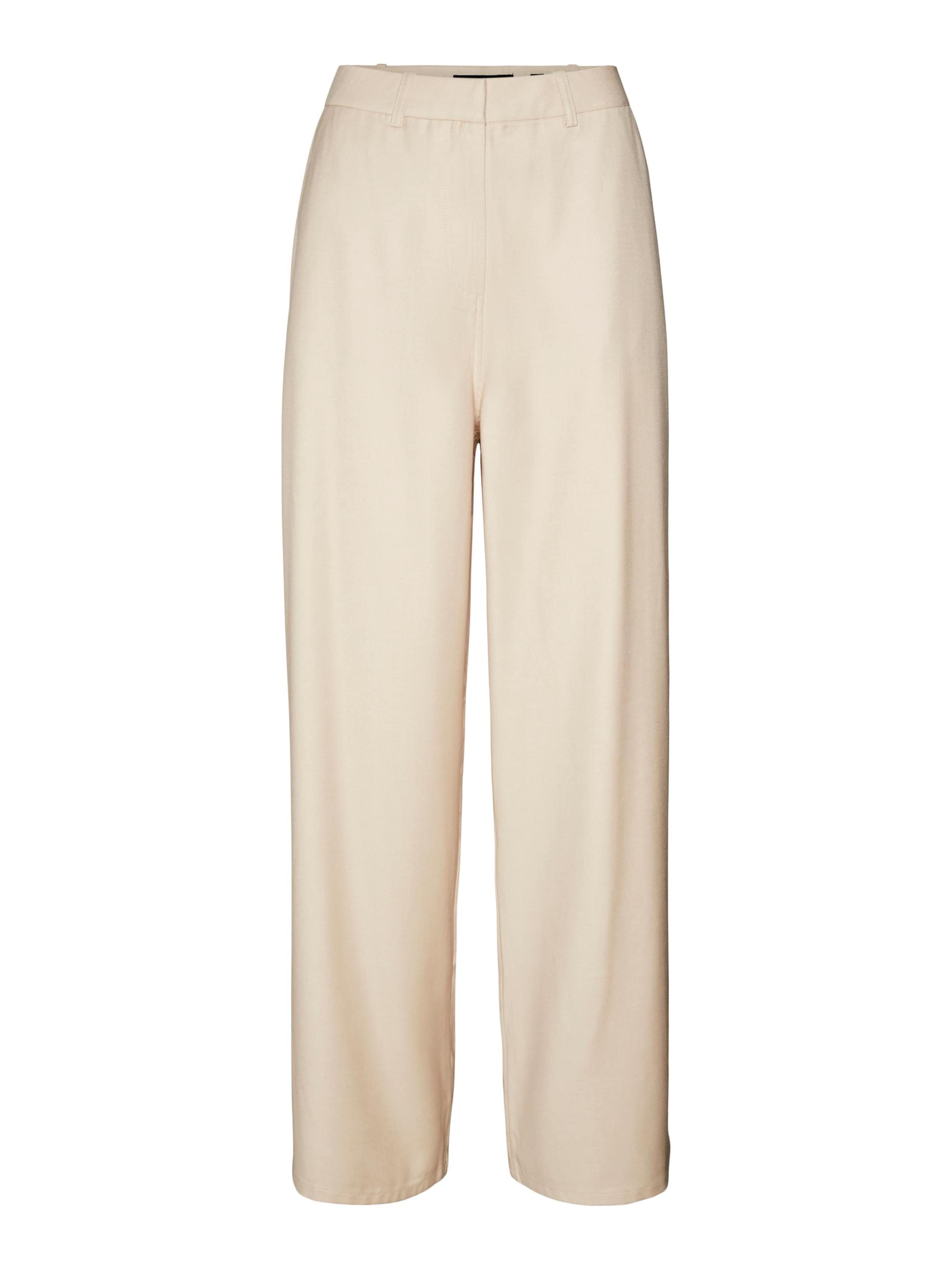 VERO MODA Wide leg Trousers 'Albagry' in Beige: front