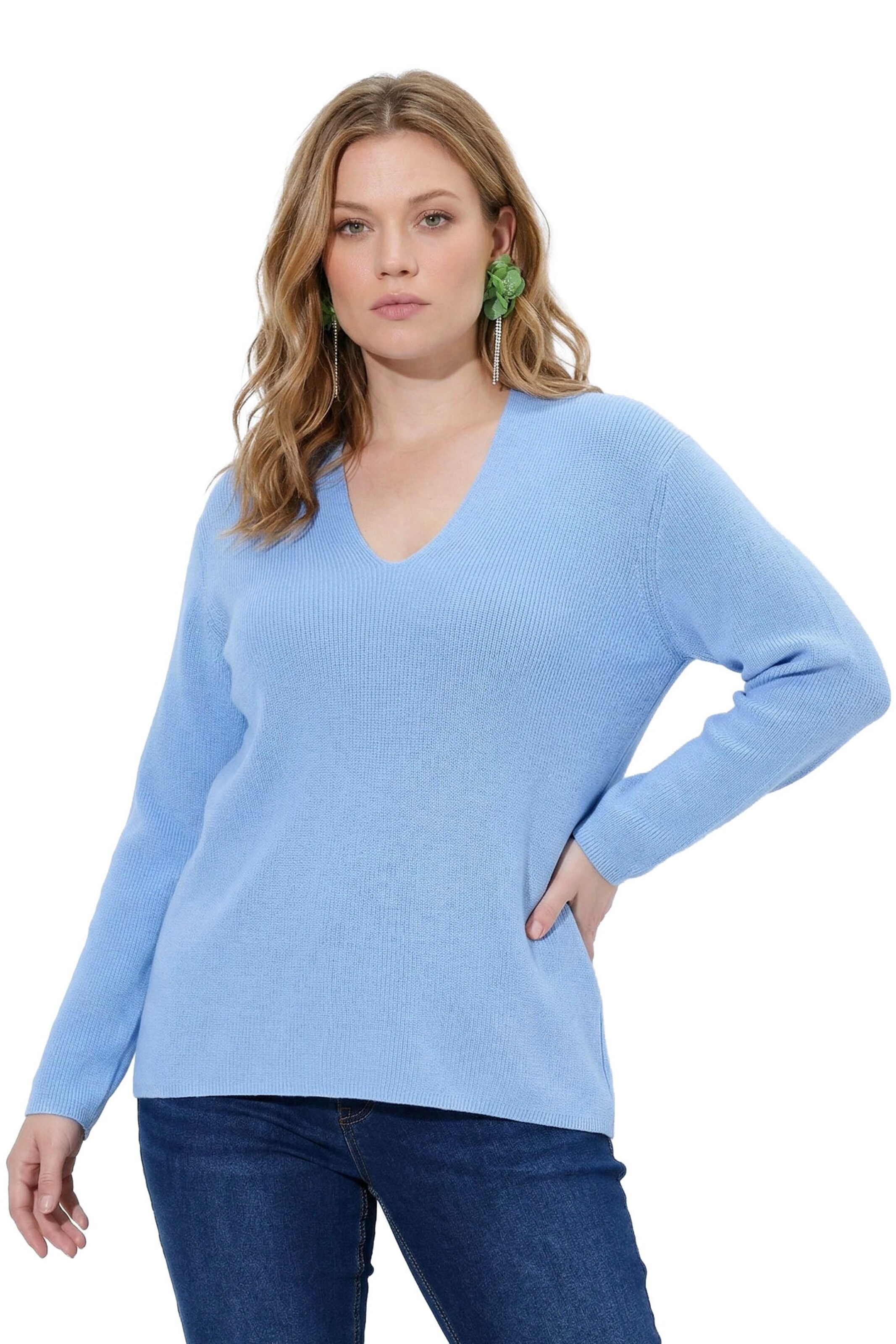 Ulla Popken Sweater in Blue: front