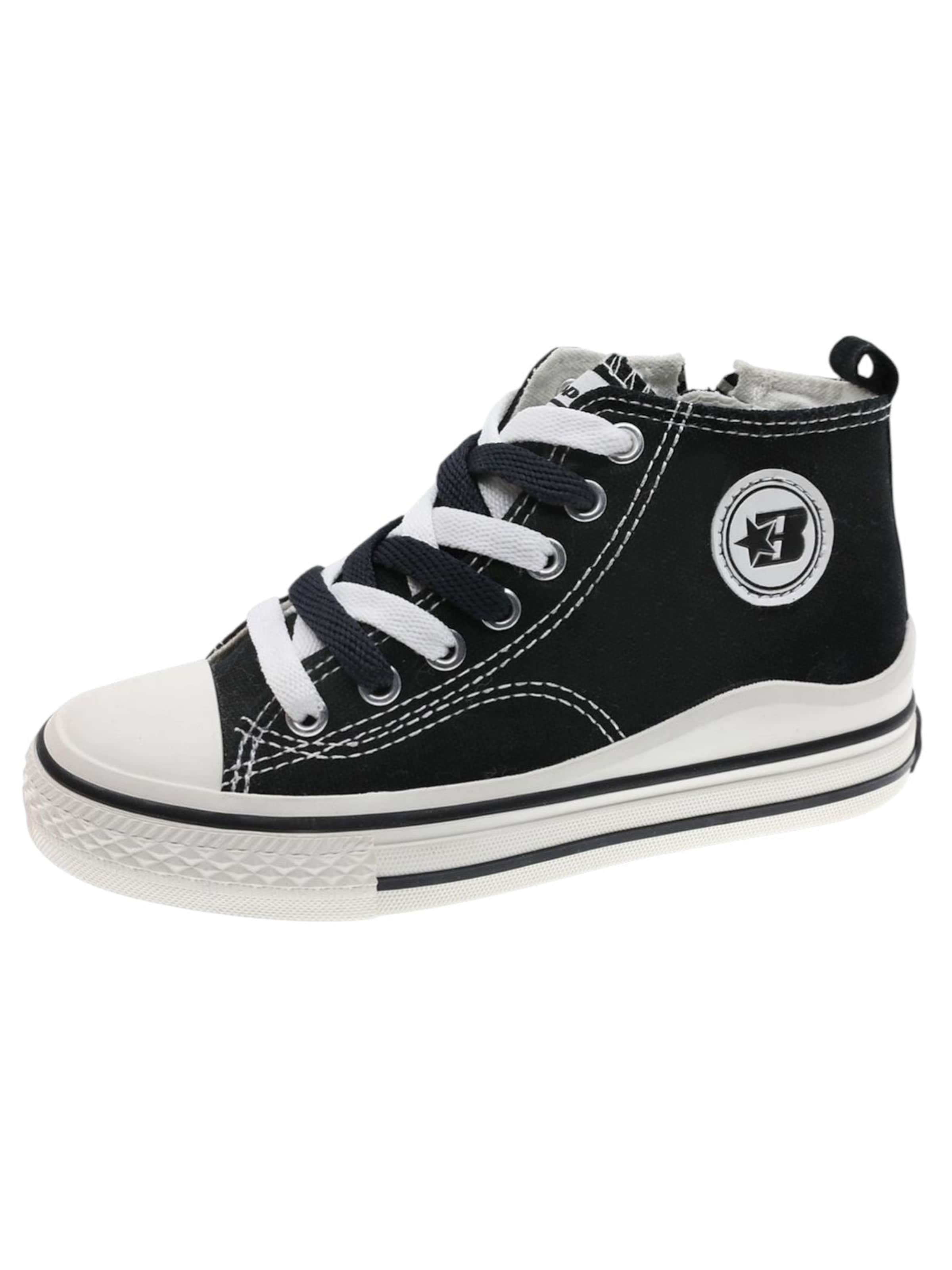 Beppi Sneakers 'Canvas Boot' in Black: front