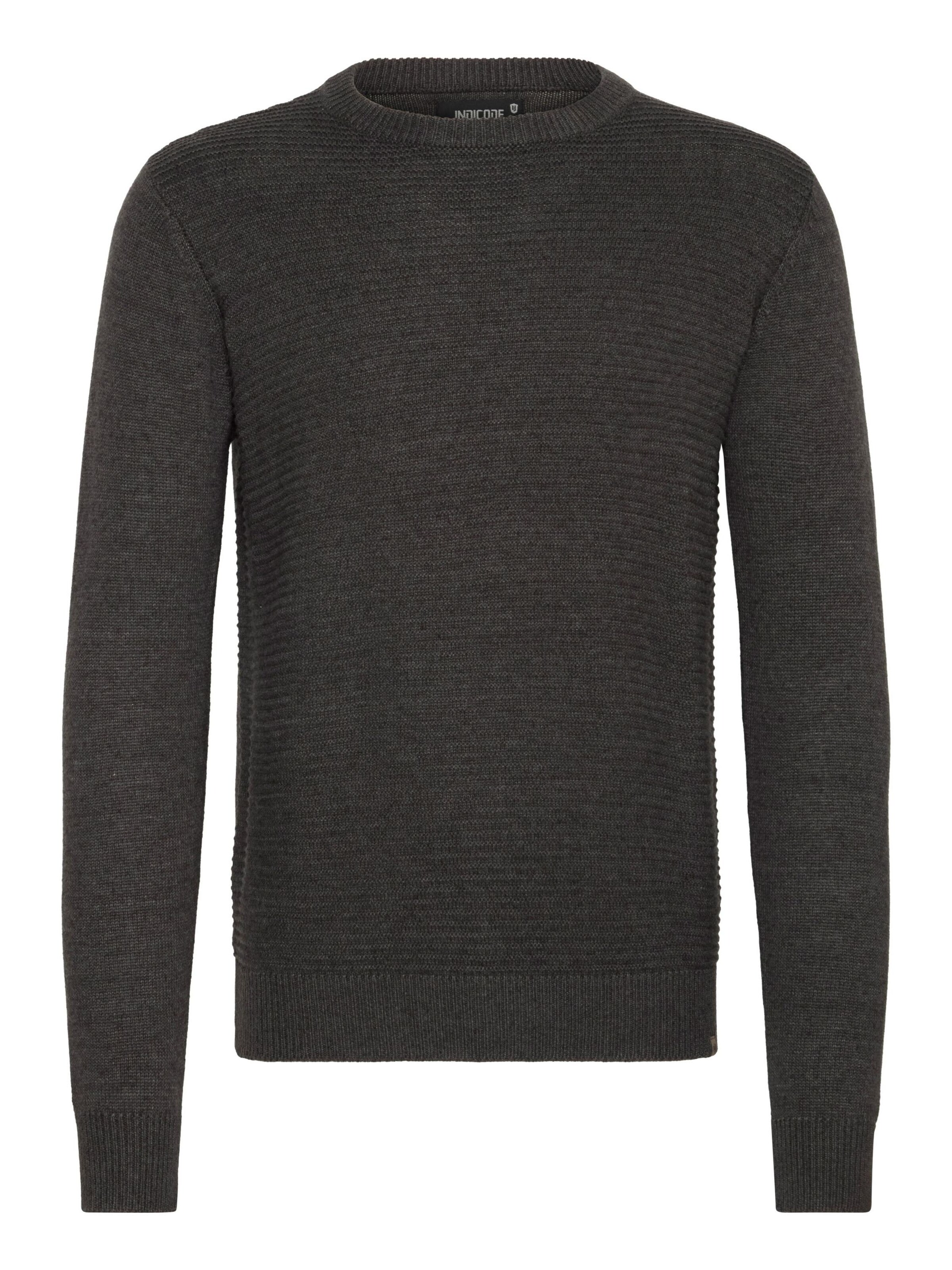 INDICODE JEANS Pullover 'Ricardo' in Grau: Vorderseite