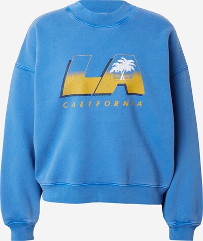 FRAME Sweatshirt 'VINTAGE LA' in himmelblau / dunkelgelb / weiß, Produktansicht