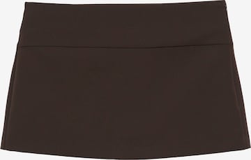 Pull&Bear Spódnica w kolorze brązowy: przód