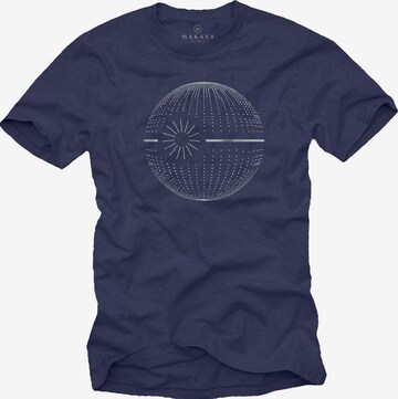 MAKAYA Shirt 'Dot Star' in Blue: front
