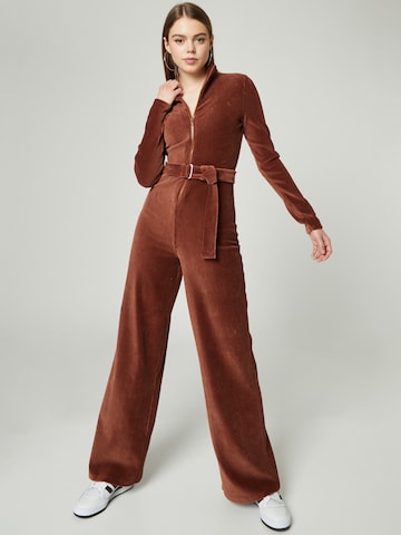 VIERVIER - Jumpsuit 'Clara' en marrón: frente