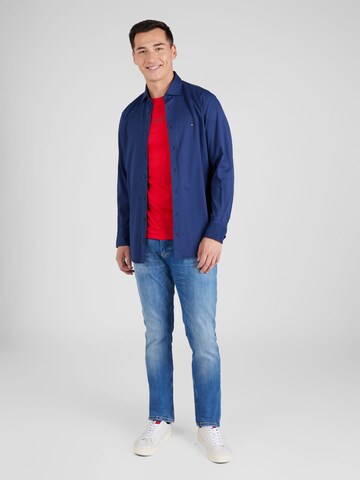 Tommy Hilfiger Tailored Kitsas lõige Triiksärk, värv sinine
