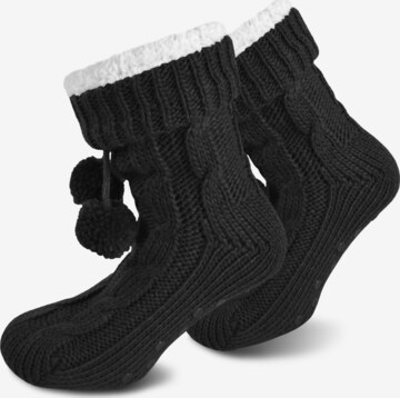 Chaussettes normani en noir : devant