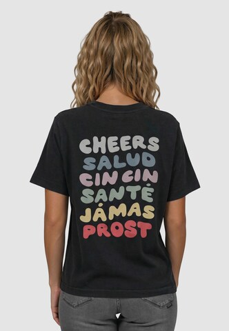 T-shirt 'Big Cheers' Kleinigkeit en noir