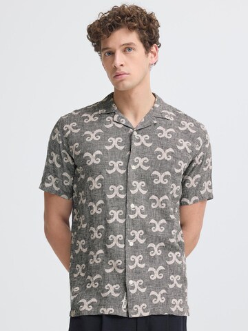Casual Friday - Comfort Fit Camisa ' CFTanner Checked ' em bege: frente