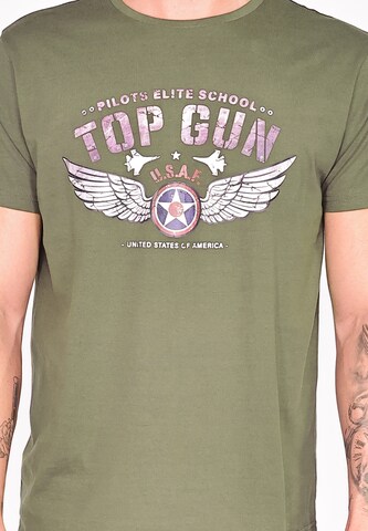 TOP GUN T-Shirt 'TG20213027' in Grün