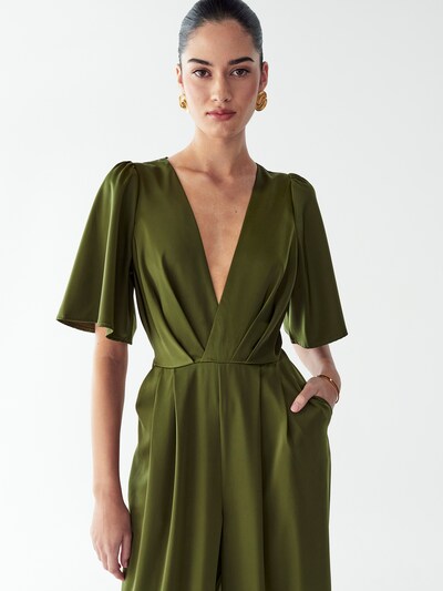 Willa Jumpsuit 'Omaha' i XS i oliven, Produktvisning