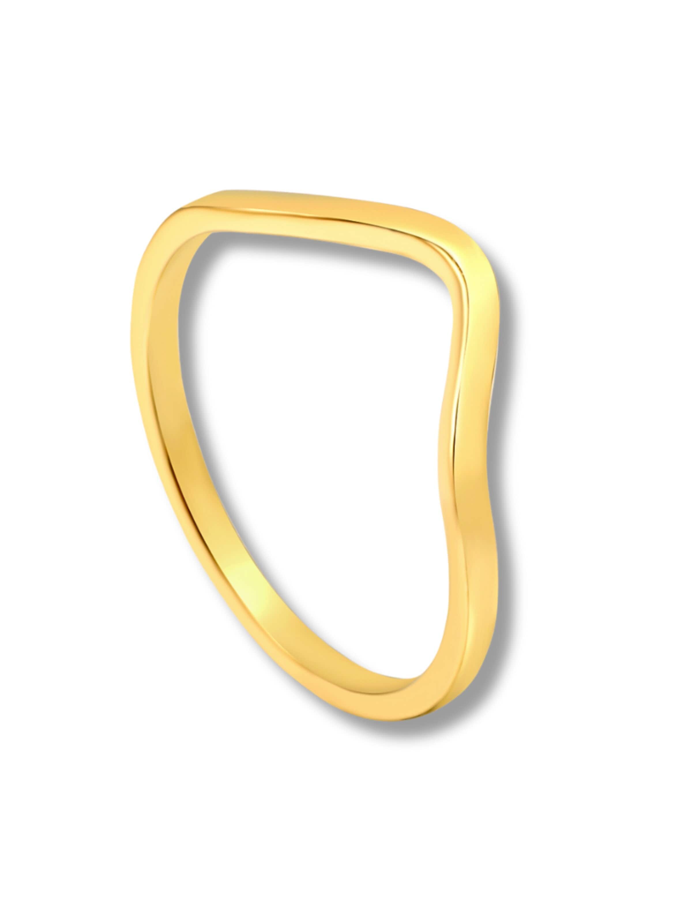 Pure Schmuck Ring 'Moon'‌‌‌‌‌‌‌‌‌ in Gold: Vorderseite