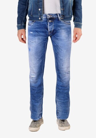 Le Temps Des Cerises Regular Jeans '700/11' in Blauw: voorkant