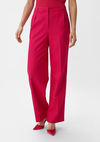 COMMA Wide leg Trousers with creases in Pink