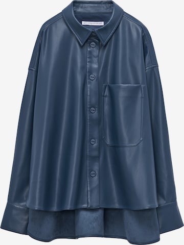 Adolfo Dominguez Bluse in Blau: Vorderseite