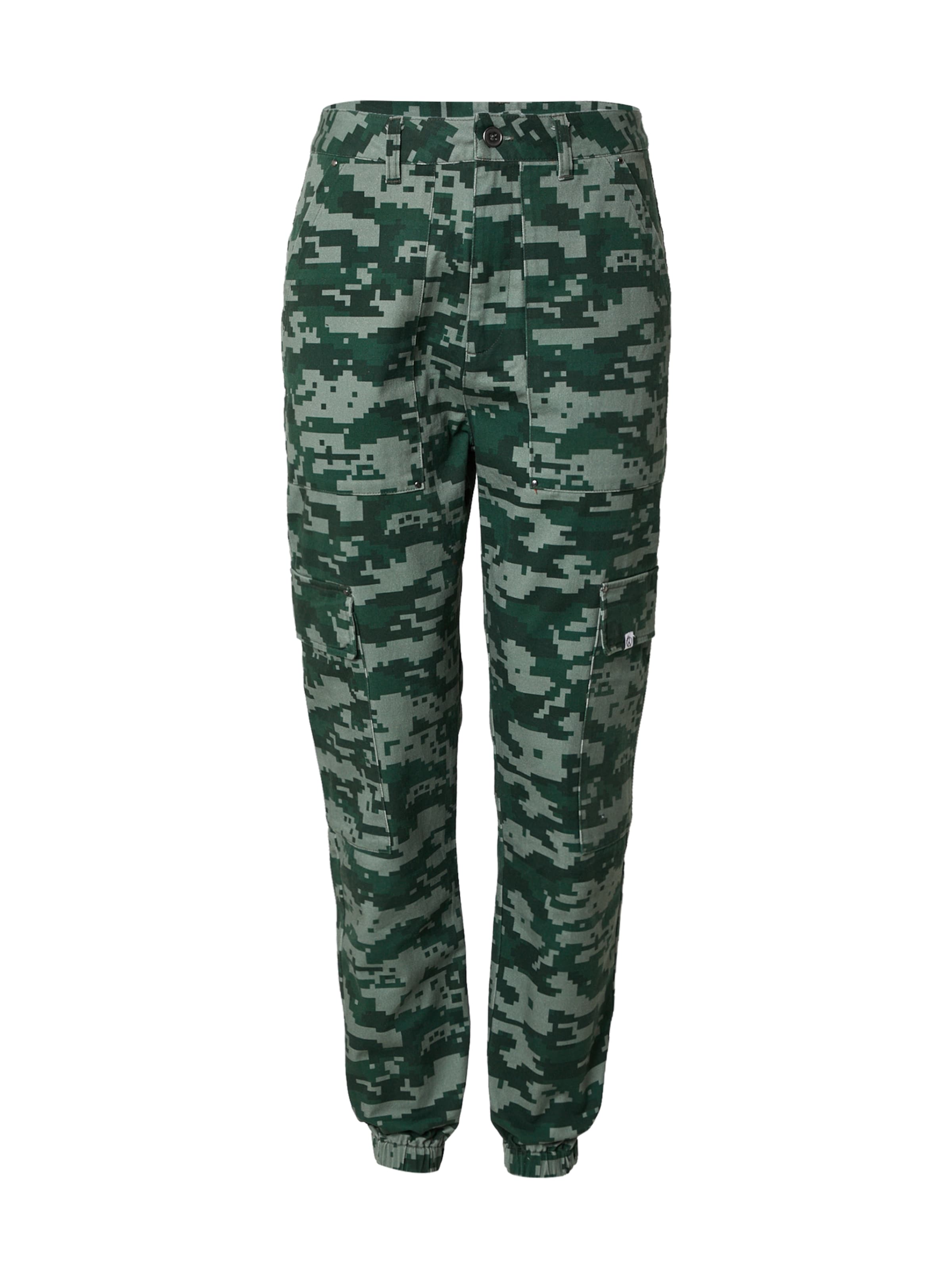 ABOUT YOU x Benny Cristo Regular Cargo trousers 'Noah' in Green: front