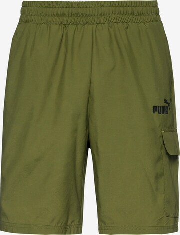 PUMA Loose fit Cargo Pants 'Essentials' in Green: front