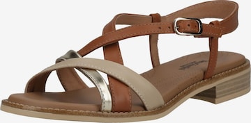 Sandales à lanières Nero Giardini en marron : devant