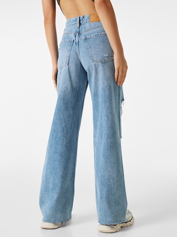 Bershka Wide leg Jeans in Blue