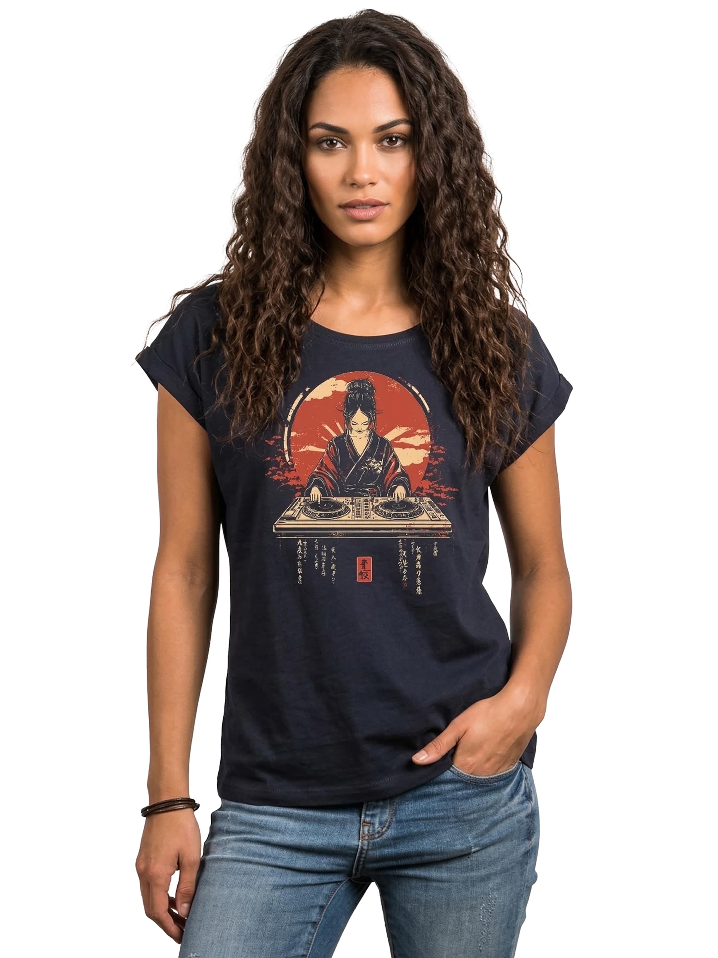 MAKAYA Shirt 'D-Jane' in Blue: front