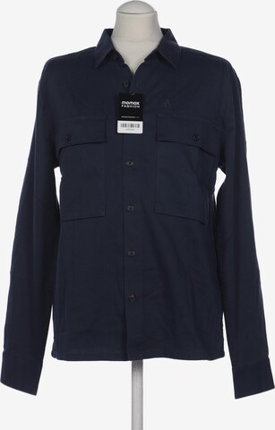 Volcom Button Up Shirt in M in Blue: front